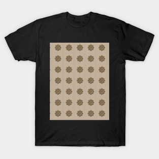 Gold Ornament Pattern Linen Look T-Shirt